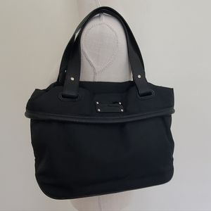 Kate Spade Black Nylon Tote With Leather Trim